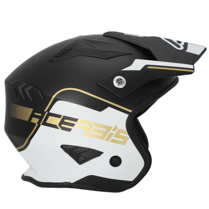 Casque moto jet Acerbis ARIA 22.06 BLANC/NOIR/OR