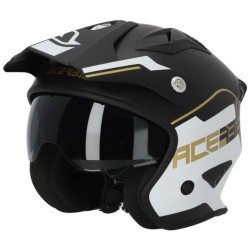 Casque moto jet Acerbis ARIA 22.06 BLANC/NOIR/OR