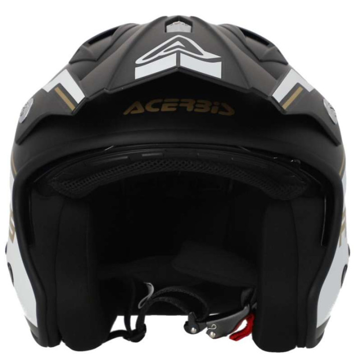 Casque moto jet Acerbis ARIA 22.06 BLANC/NOIR/OR