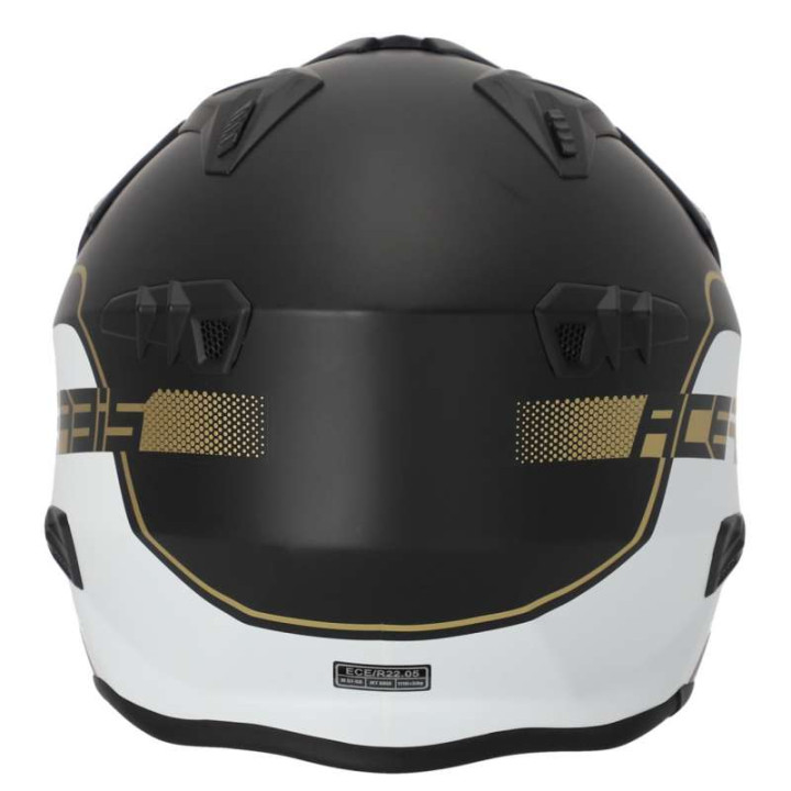 Casque moto jet Acerbis ARIA 22.06 BLANC/NOIR/OR