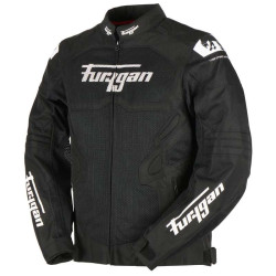 Summer motorcycle jacket Furygan ATOM VENTED EVO Black/White