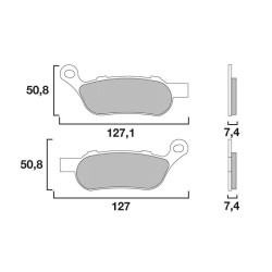 Plaquettes de frein moto sinter Brembo 07HD07SP