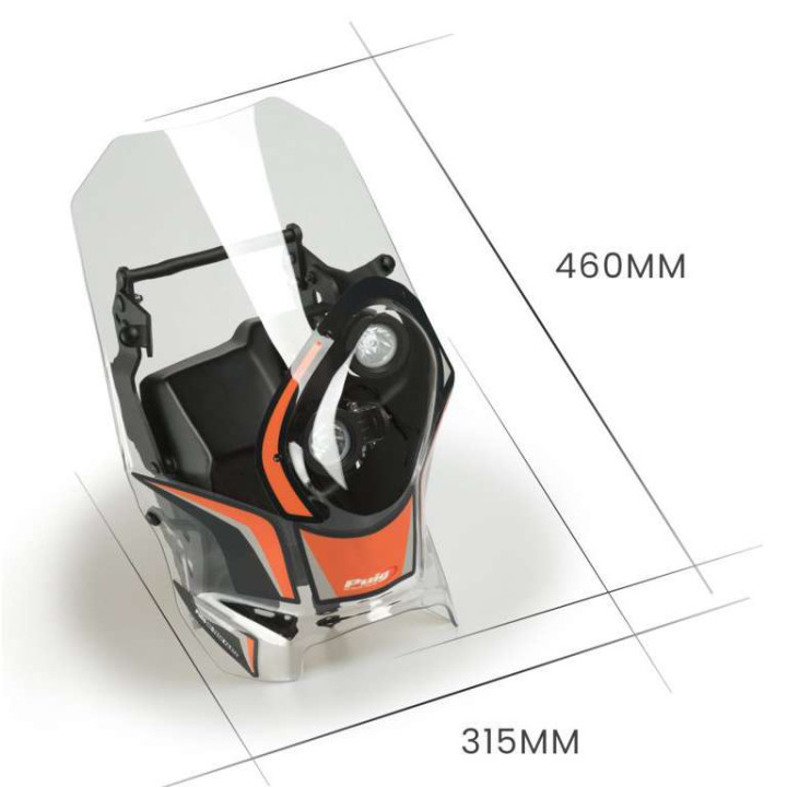 Rally Puig fork head 2 LED lights (20507W) KTM 250/350/450 EXC-F