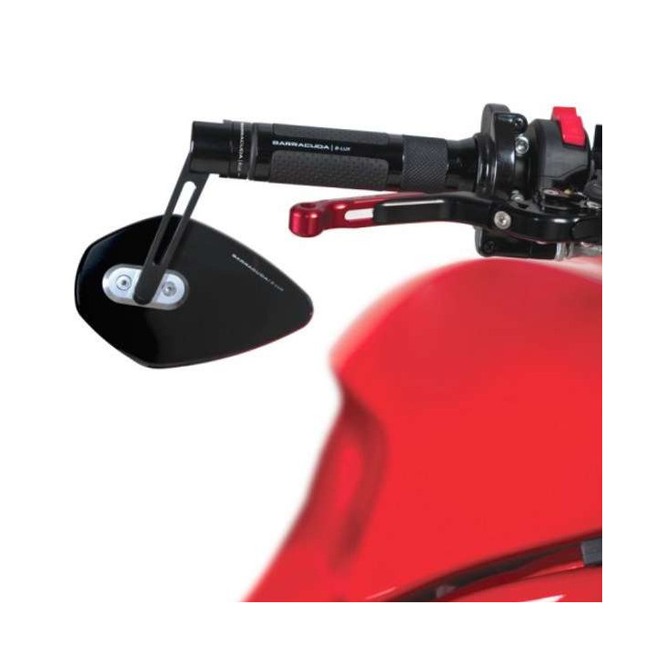 Rétroviseurs embouts de guidon Barracuda SKIN-X BAR END Noir