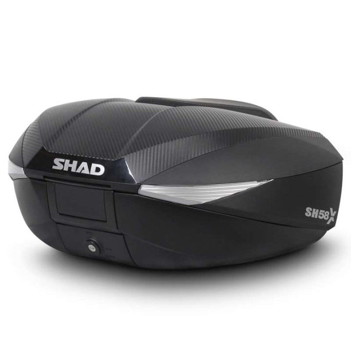 Expandable motorcycle top case Shad SH58X 46-58L