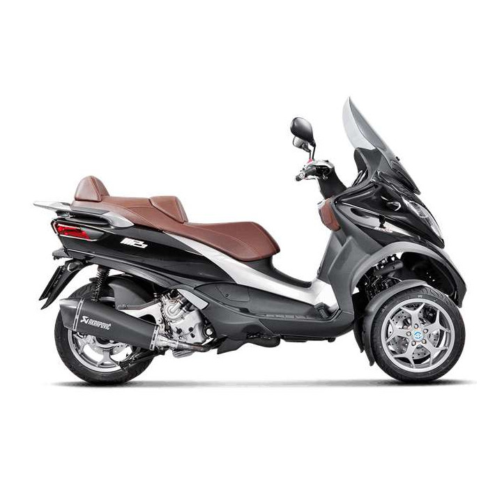 Akrapovic-approved muffler Inox Black MP3 FUOCO SATELIS 400/500