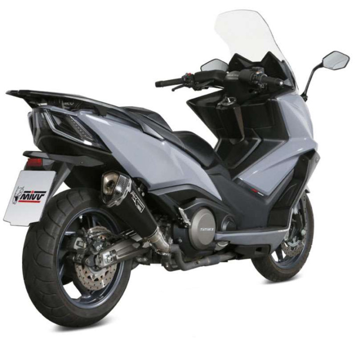 Silencieux Mivv DELTA RACE Inox Noir (O.008.LDRB) KYMCO AK 550