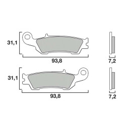 Plaquettes de frein cross Brembo 07YA47SD