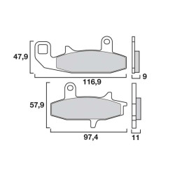 Plaquettes de frein sinter Brembo 07SU15SA