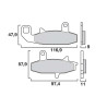 Plaquettes de frein sinter Brembo 07SU15SA