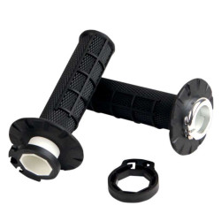 Poignées moto cross 2T/4T ODI LOCK-ON V2 EMIG NOIR/NOIR