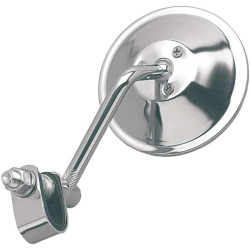 Rétroviseur universel à collier EMGO Chrome 10cm