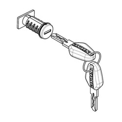 Cylinder lock + black key for SHAD TERRA case (D1TRBO1R)