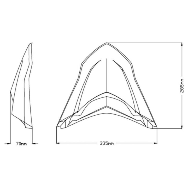 Front fender extension Puig 3806J Yamaha TÉNÉRÉ 700
