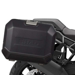 Kit valises alu Shad TERRA TR36/TR47 BLACK + supports 4P (H0PN114P) PAN AMERICA
