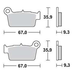 Plaquettes de frein sinter BRAKING 890CM46 