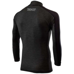 Maillot thermique moto SIXS TS4 MERINOS BLACK 2