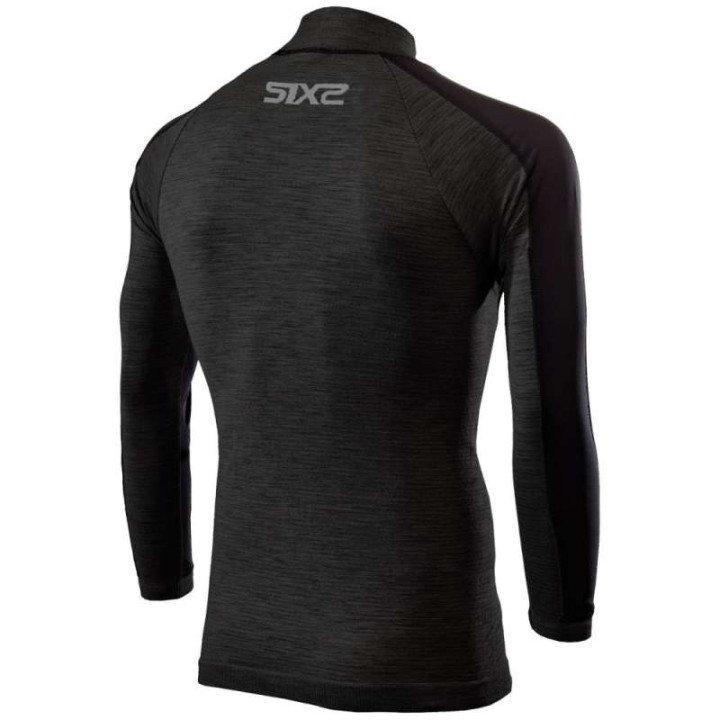 Maillot thermique moto SIXS TS4 MERINOS BLACK