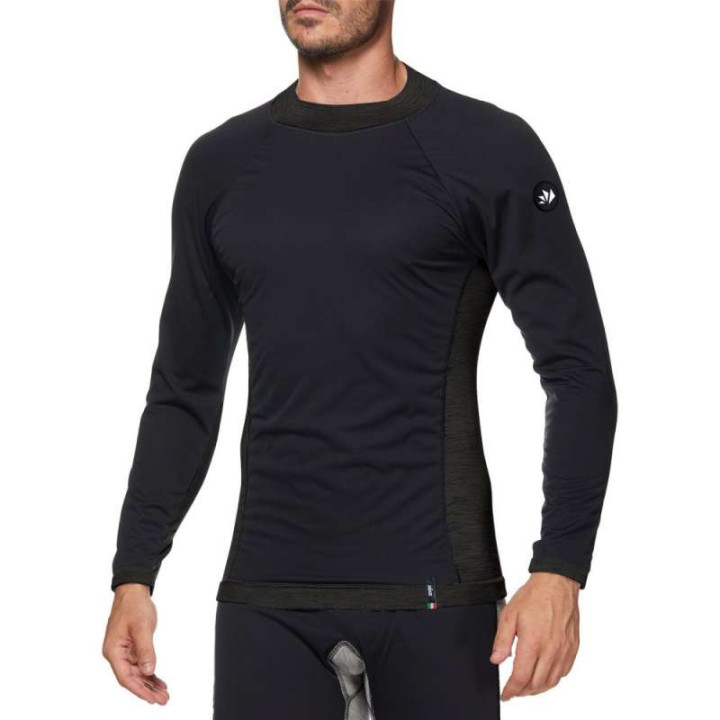 Maillot thermique moto SIXS TS4 MERINOS BLACK