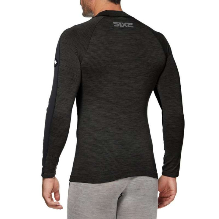 Maillot thermique moto SIXS TS4 MERINOS BLACK