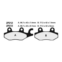 Plaquettes de frein semi-metal Nissin 2P212NS