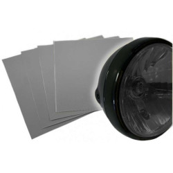 Black smoked vinyl sticker for motorcycle headlight (25x25cm)