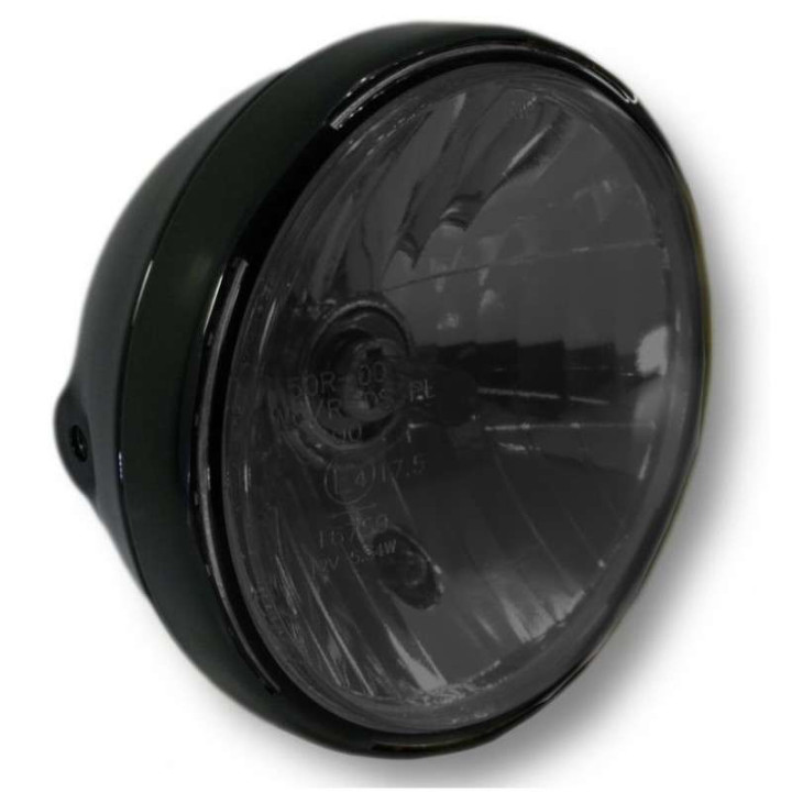Sticker vinyle fumé noir pour phare moto (25x25cm)