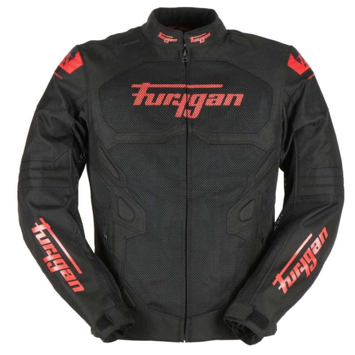 Summer motorcycle jacket Furygan ATOM VENTED EVO Black/Red