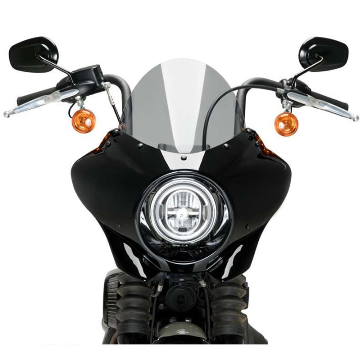 Semi-carénage Puig MIRAGE TOURING Noir Brillant (21332) HARLEY DAVIDSON SOFTAIL STREET BOB 21-