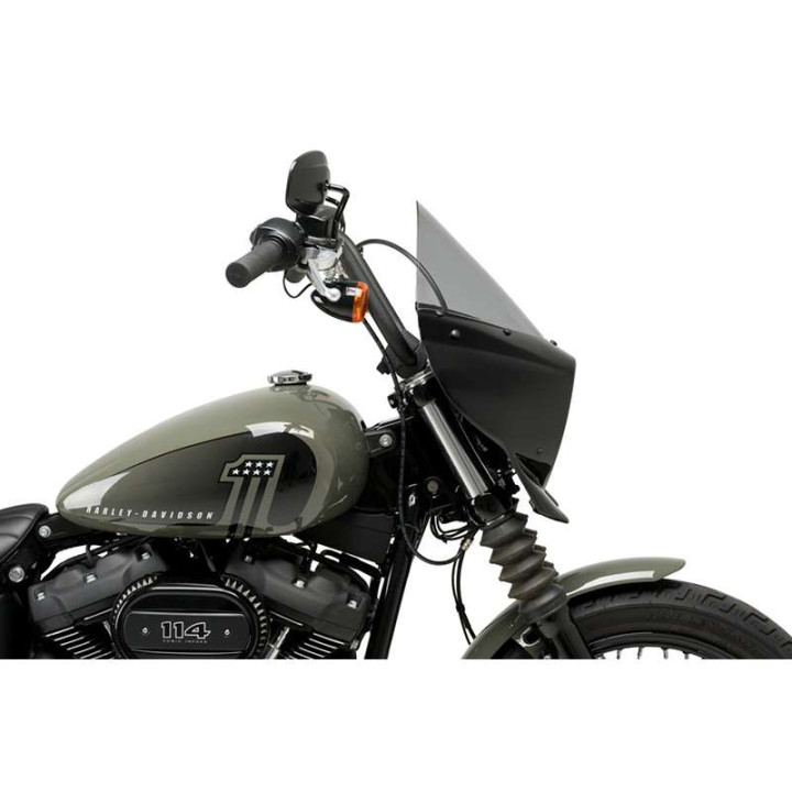 Puig MIRAGE TOURING half fairing Black Gloss (21332) HARLEY DAVIDSON SOFTAIL STREET BOB 21-