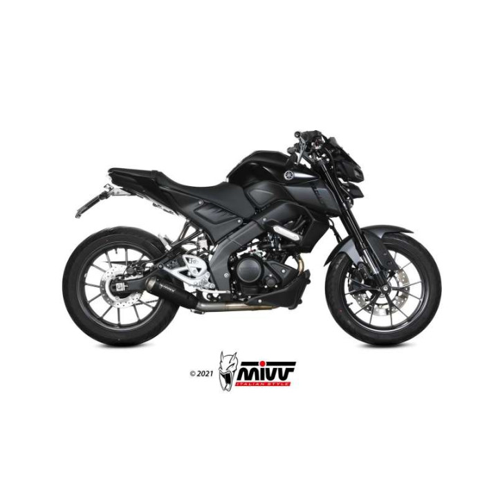 Ligne complète Mivv X-M1 Inox noir (Y.067.LC4B) Yamaha YZF-R125/MT-125