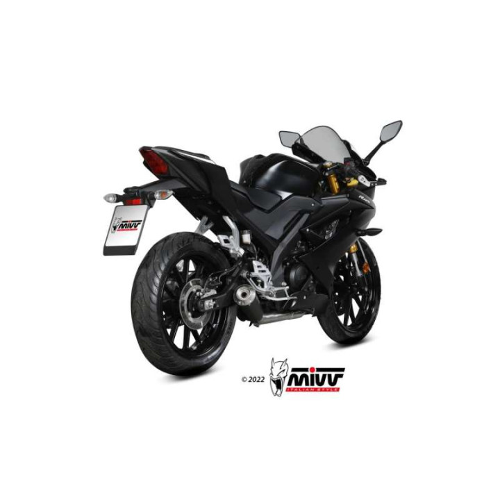 Ligne complète Mivv X-M1 Inox noir (Y.067.LC4B) Yamaha YZF-R125/MT-125