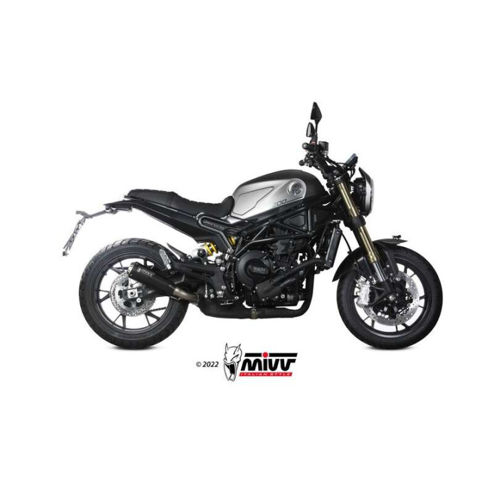 Mivv X-M1 approved muffler, black stainless steel (E.008.LC4B) Benelli Leoncino 800