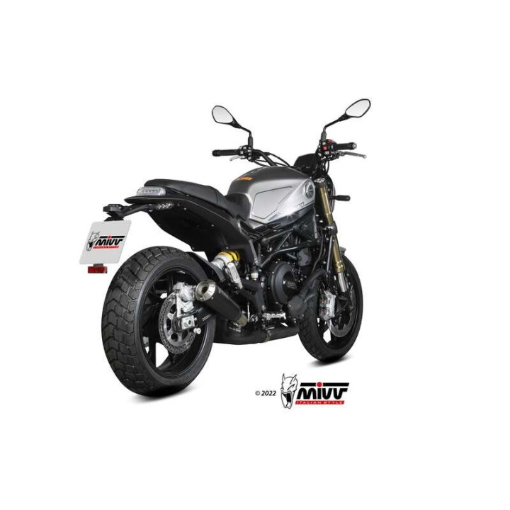 Mivv X-M1 approved muffler, black stainless steel (E.008.LC4B) Benelli Leoncino 800