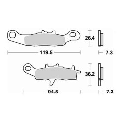 Plaquettes de frein sinter BRAKING 812CM44