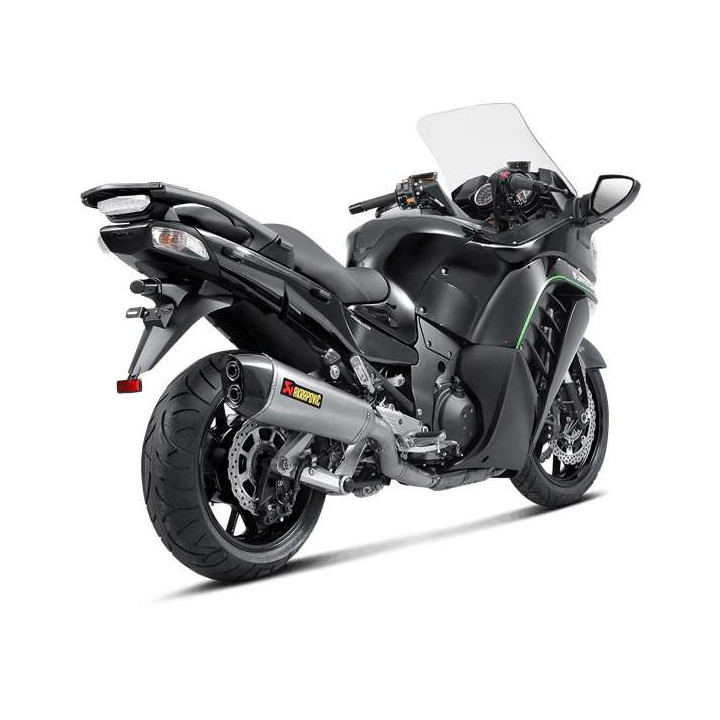 Silencieux homologué Akrapovic Titane/Carbone Kawasaki GTR1400