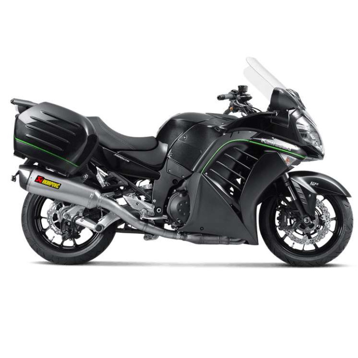 Silencieux homologué Akrapovic Titane/Carbone Kawasaki GTR1400