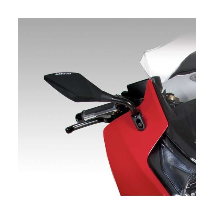 Barracuda RACE motorcycle mirrors Black