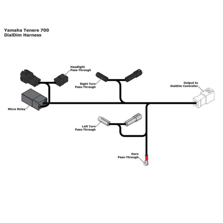 Plug &amp- Play adapter DENALI DialDim (DNL.WHS.20300) Yamaha TÉNÉRÉ 700