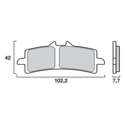 Plaquettes de frein sinter Brembo 07BB37SA