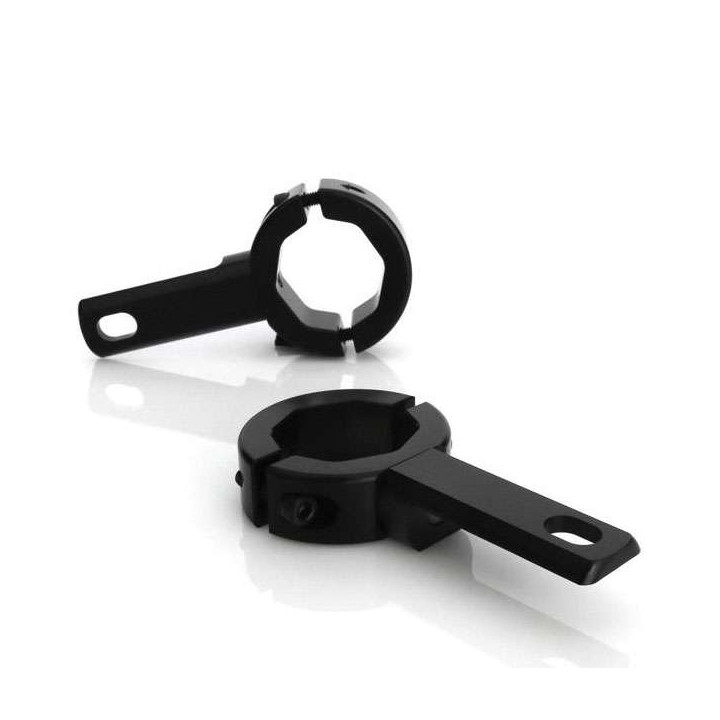 Kit fixation feux DENALI sur fourche et châssis 32-38mm (Noir)