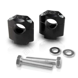 Pontets moto Barracuda 28mm NOIR pour Té de fourche percé