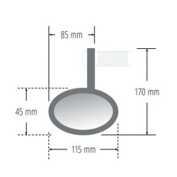 Rétroviseur embout de guidon HIGHSIDER ACTION 2