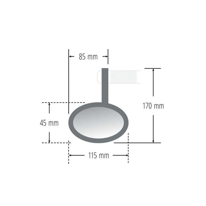 Rétroviseur embout de guidon HIGHSIDER ACTION