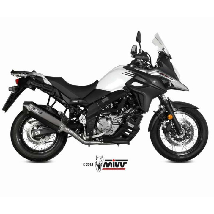 Silencieux Mivv SPEED EDGE Inox noir (S.049.LRB) Suzuki DL650 V-STROM 17-