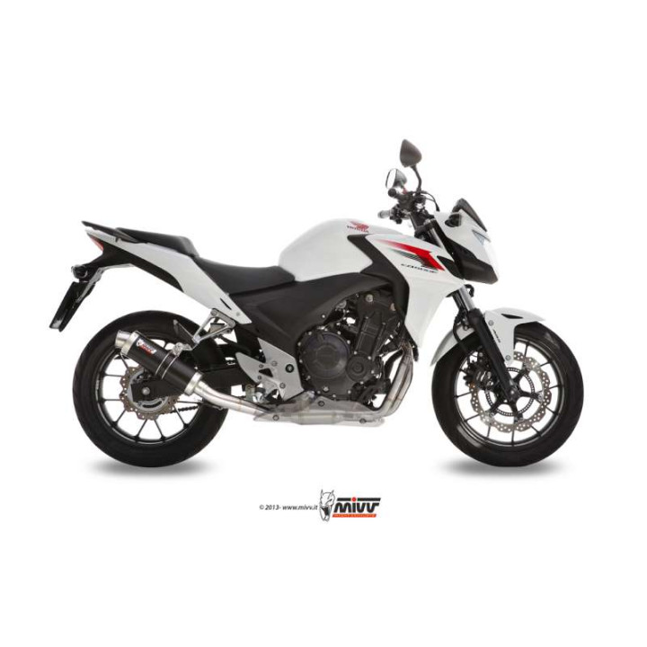 Mivv GP approved mufflers Inox black Honda CB500F/X CBR500R 13-15