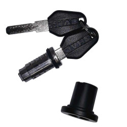 Secure cylinder lock + black key for Shad SH48/SH58X/SH59X top case (203076R)