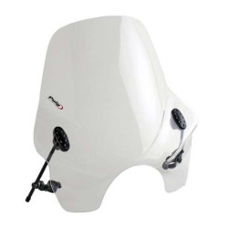 Pare-brise moto Puig TOURING I incolore (0856W) pour feu rond