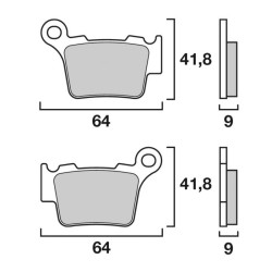Plaquettes de frein moto sinter Brembo 07BB27SD