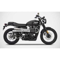 Silencieux (x2) homologués Zard INOX Triumph STREET SCRAMBLER 17-120 2